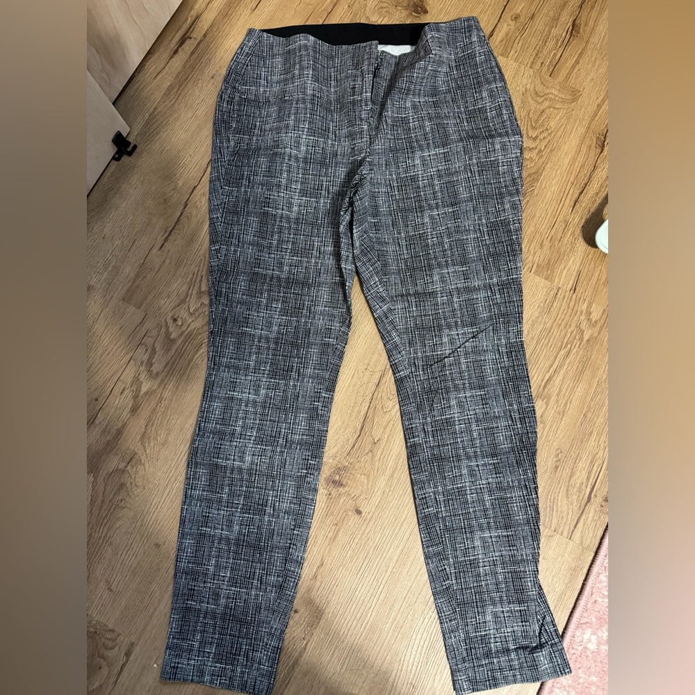 Alfani I women’s black and white crosshatch trouser
